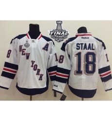 New York Rangers #18 Marc Staal White 2014 Stadium Series With Stanley Cup Finals Stitched NHL Jersey