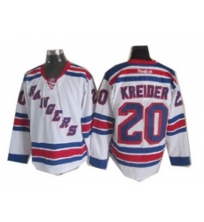 New York Rangers #20 Chris Kreider White NHL Jersey