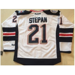 New York Rangers 21 Derek Stepan 2014 Stadium Series White Jerseys
