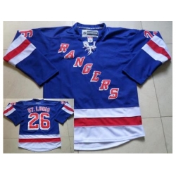 New York Rangers 26 Martin St. Louis Blue Hockey NHL Jerseys