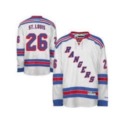 New York Rangers 26 Martin St. Louis White Hockey NHL Jerseys