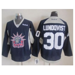 New York Rangers #30 Henrik Lundqvist Navy Blue Practice Stitched NHL Jersey