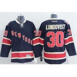 New York Rangers #30 Henrik Lundqvist Stitched Dark Blue 85TH Third NHL Jersey