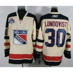 New York Rangers #30 Lundqvist 2012 Winter Classic Cream Jersey