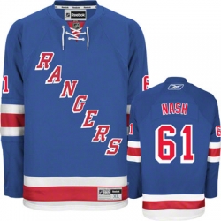 New York Rangers #61 Rick Nash Blue NHL Jersey