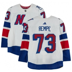 New York Rangers #73 Matt Rempe Men 2024 Hockey Stadium Series Stitched Jersey