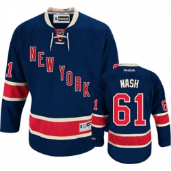 New York Rangers Rick Nash #61 Navy Blue Jersey