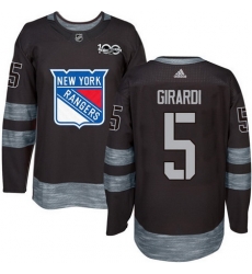 Rangers #5 Dan Girardi Black 1917 2017 100th Anniversary Stitched NHL Jersey