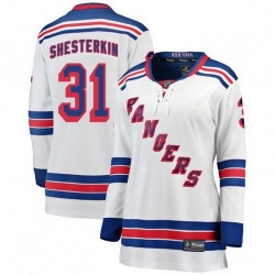 Women New York Rangers 31 Igor Shesterkin Breakaway White Away NHL Jersey