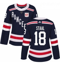Womens Adidas New York Rangers 18 Marc Staal Authentic Navy Blue 2018 Winter Classic NHL Jersey 