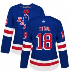 Womens Adidas New York Rangers 18 Marc Staal Authentic Royal Blue Home NHL Jersey 