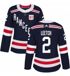 Womens Adidas New York Rangers 2 Brian Leetch Authentic Navy Blue 2018 Winter Classic NHL Jersey 