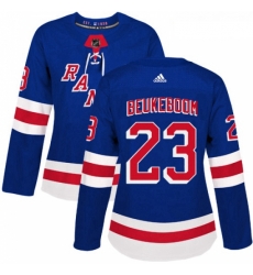 Womens Adidas New York Rangers 23 Jeff Beukeboom Premier Royal Blue Home NHL Jersey 