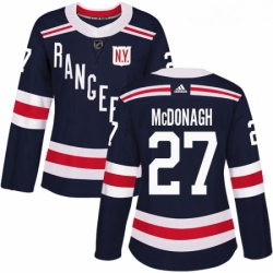 Womens Adidas New York Rangers 27 Ryan McDonagh Authentic Navy Blue 2018 Winter Classic NHL Jersey 