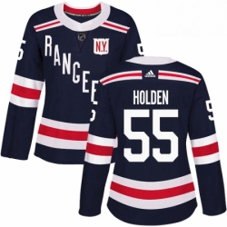 Womens Adidas New York Rangers 55 Nick Holden Authentic Navy Blue 2018 Winter Classic NHL Jersey 