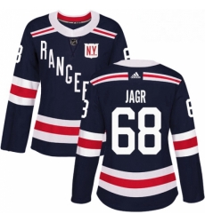 Womens Adidas New York Rangers 68 Jaromir Jagr Authentic Navy Blue 2018 Winter Classic NHL Jersey 