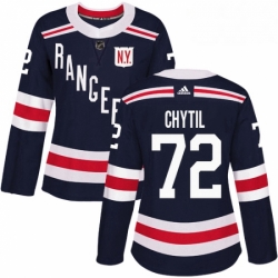 Womens Adidas New York Rangers 72 Filip Chytil Authentic Navy Blue 2018 Winter Classic NHL Jersey 