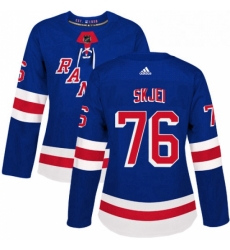 Womens Adidas New York Rangers 76 Brady Skjei Authentic Royal Blue Home NHL Jersey 