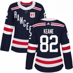 Womens Adidas New York Rangers 82 Joey Keane Authentic Navy Blue 2018 Winter Classic NHL Jersey 