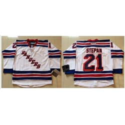 Kid New York Rangers Hockey Jerseys #21 Derek Stepan Jersey Authentic white Youth Jerseys
