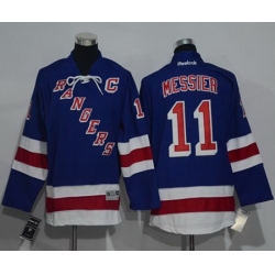 Rangers #11 Mark Messier Blue Home Stitched Youth NHL Jersey