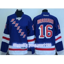 Rangers #16 Derick Brassard Blue Home Stitched Youth NHL Jersey II