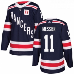Youth Adidas New York Rangers 11 Mark Messier Authentic Navy Blue 2018 Winter Classic NHL Jersey 