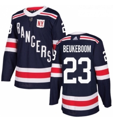 Youth Adidas New York Rangers 23 Jeff Beukeboom Authentic Navy Blue 2018 Winter Classic NHL Jersey 