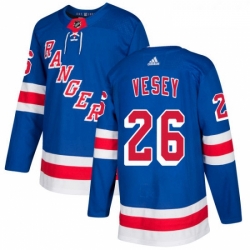 Youth Adidas New York Rangers 26 Jimmy Vesey Authentic Royal Blue Home NHL Jersey 