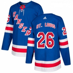 Youth Adidas New York Rangers 26 Martin St Louis Authentic Royal Blue Home NHL Jersey 