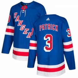 Youth Adidas New York Rangers 3 James Patrick Authentic Royal Blue Home NHL Jersey 