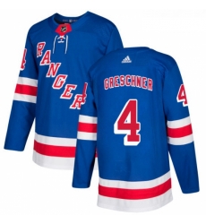 Youth Adidas New York Rangers 4 Ron Greschner Authentic Royal Blue Home NHL Jersey 