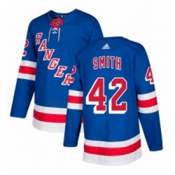 Youth Adidas New York Rangers 42 Brendan Smith Premier Royal Blue Home NHL Jersey 