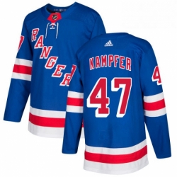Youth Adidas New York Rangers 47 Steven Kampfer Authentic Royal Blue Home NHL Jersey 