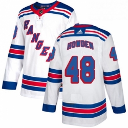 Youth Adidas New York Rangers 48 Brett Howden Authentic White Away NHL Jersey 
