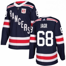 Youth Adidas New York Rangers 68 Jaromir Jagr Authentic Navy Blue 2018 Winter Classic NHL Jersey 