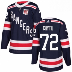 Youth Adidas New York Rangers 72 Filip Chytil Authentic Navy Blue 2018 Winter Classic NHL Jersey 