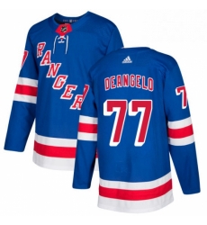 Youth Adidas New York Rangers 77 Anthony DeAngelo Authentic Royal Blue Home NHL Jersey 
