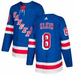 Youth Adidas New York Rangers 8 Kevin Klein Authentic Royal Blue Home NHL Jersey 