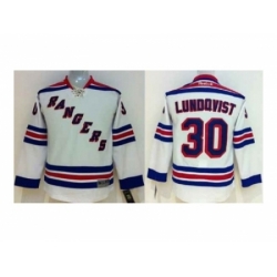 Youth NHL Jerseys New York Rangers #30 Lundqvist white