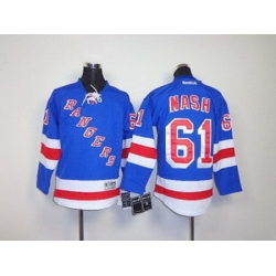 Youth NHL jerseys new york rangers #61 nash lt.blue