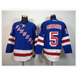 youth New York Rangers #5 Daniel Girardi Blue Home NHL Jersey