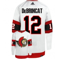 Men Ottawa Senators 12 Alex DeBrincat White Stitched Home Jersey