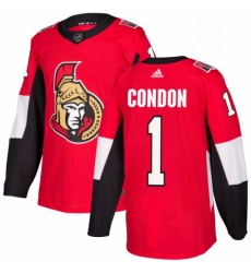 Mens Adidas Ottawa Senators 1 Mike Condon Premier Red Home NHL Jersey 