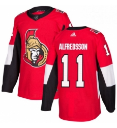 Mens Adidas Ottawa Senators 11 Daniel Alfredsson Authentic Red Home NHL Jersey 