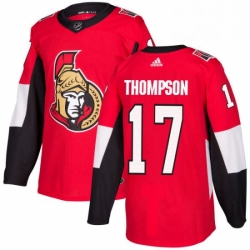 Mens Adidas Ottawa Senators 17 Nate Thompson Premier Red Home NHL Jersey 
