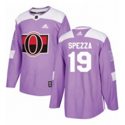 Mens Adidas Ottawa Senators 19 Jason Spezza Authentic Purple Fights Cancer Practice NHL Jersey 