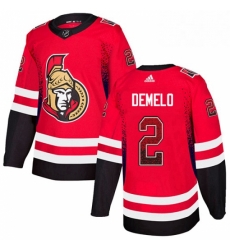 Mens Adidas Ottawa Senators 2 Dylan DeMelo Authentic Red Drift Fashion NHL Jersey 
