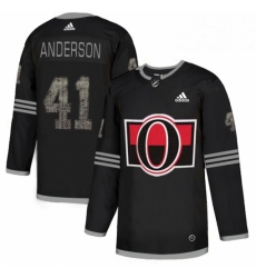 Men's Adidas Ottawa Senators #41 Craig Anderson Black 1 Authentic Classic Stitched NHL Jersey