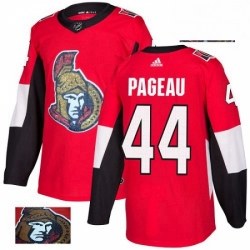 Mens Adidas Ottawa Senators 44 Jean Gabriel Pageau Authentic Red Fashion Gold NHL Jersey 